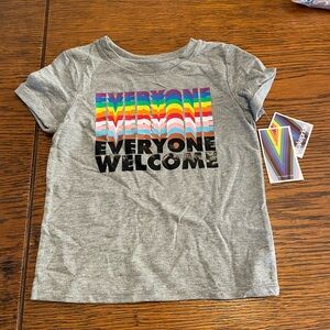 Target Gray Kids Tee with Colorful Welcome Design